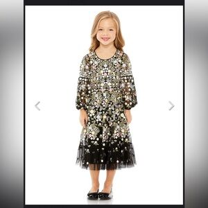 Mac Duggal Little Girl's & Girl's Floral Embroidered Dress